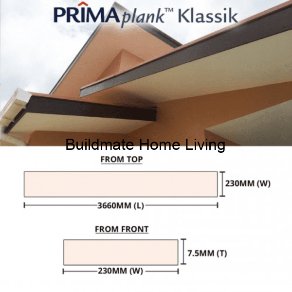 Prima Plank cement board size