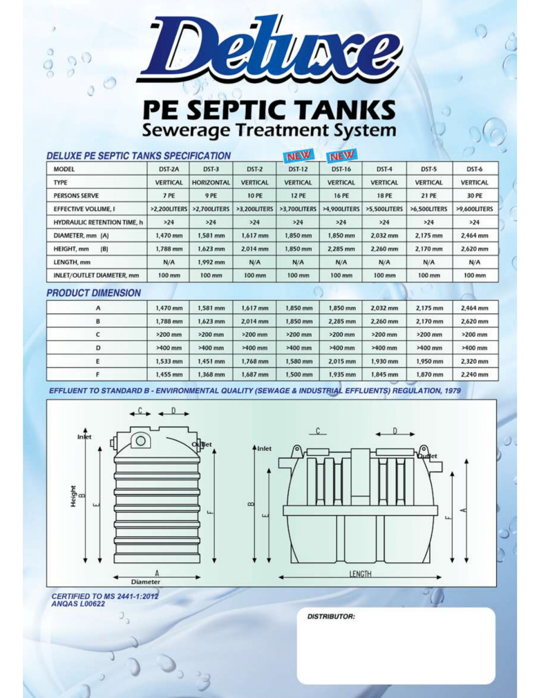 Deluxe Septic Tank New Catalog