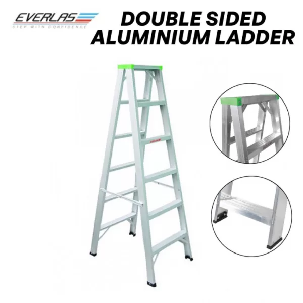 everlas double sided ladder 12 step everlas double sided ladder 12 step