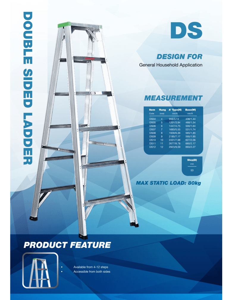 everlas aluminium double sided ladder everlas aluminium double sided ladder
