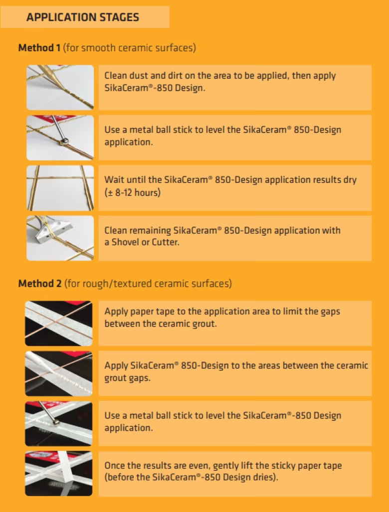how to use sikaceram 850 tile grout application 