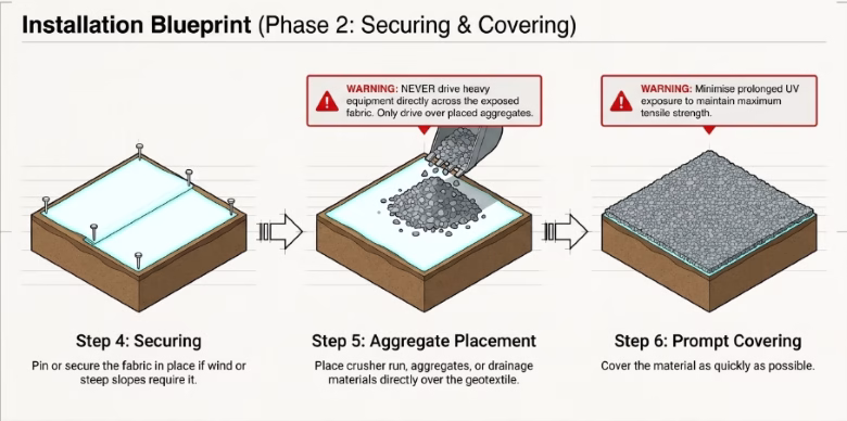 geotextile ts20 installation 2